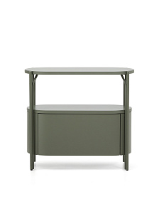 Тумба для ванной Arely из стали и зеленого лака