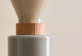 Настольная лампа Kitta Ponn хромированный металл, белый абажур 801011/40