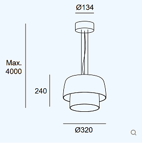 Подвесной светильник Levels 2 Bodies Ø320mm + Ø220mm 00-A027-05-12