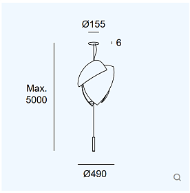 Подвесной светильник Voiles Small Surface 00-7693-21-14