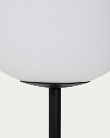 Торшер Brisia из черного металла с матовым стеклянным шаром Ø30