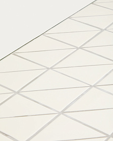 Уличный столик Maurina из зеленой стали с плиткой цвета экрю 122 x 61 см