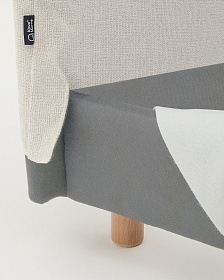 Кровать Valma из жемчужного шенилла со съемным чехлом для матраса 90 x 200 см