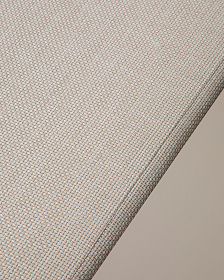 Уличный диван Vathi из бежевого алюминия с шезлонгом справа, 250 x 159 см