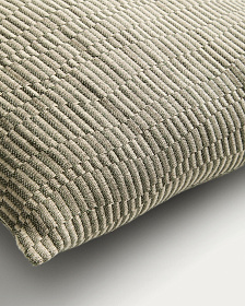 Чехол для подушки Nerel из жаккардовой ткани из хлопка и льна зеленого цвета, 50 x 50 см