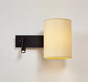 Бра с ридером Torso черный/белый