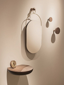 Зеркало Eslabon орех/золотой металл