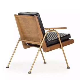 Черное кресло в стиле ретро Arnal