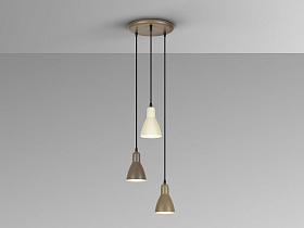 Afra Люстра 3L коричневый/кремовый