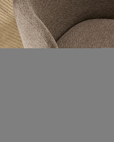 Ciselia Стул из синели светло-коричневого цвета и черной стали