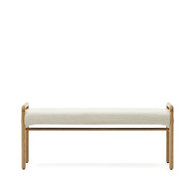 Скамейка Macaret со съемным чехлом из массива дуба с натуральной отделкой 120 см