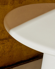 Журнальный столик Albanella из цемента с глянцевой белой отделкой Ø65 см