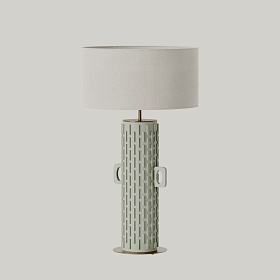 Настольная лампа Yut матовая латунь с абажуром 801011/41 