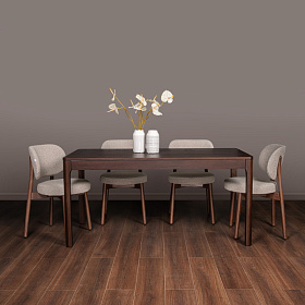 Обеденный стол RONDA темный орех V36W1