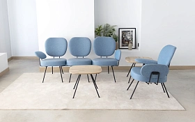 Модульная скамья FOURMI в отделке ткани Dolce 41