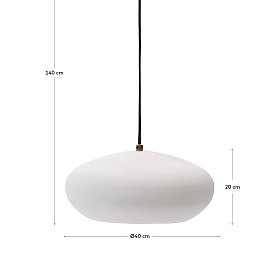 Подвесной светильник Inda из металла в белом цвете Ø 30