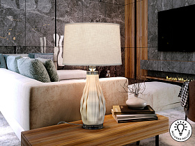 Tessa Настольная лампа 1L белая керамика