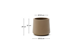 Кашпо Calun керамика бежевого цвета Ø 32 см 