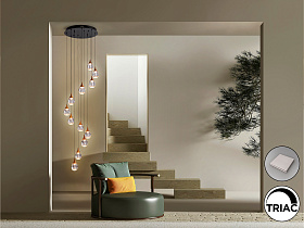 Corina Люстра 12L черно-медный