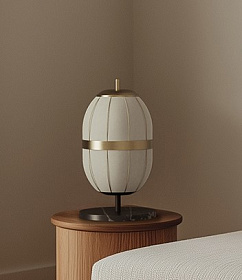 Настольная лампа Pull Matt black/Aged gold