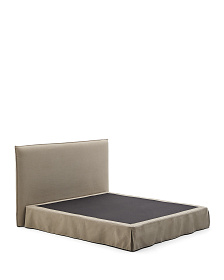 Кровать Jaira серо-коричневого цвета со съемным чехлом для матраса 180 x 200