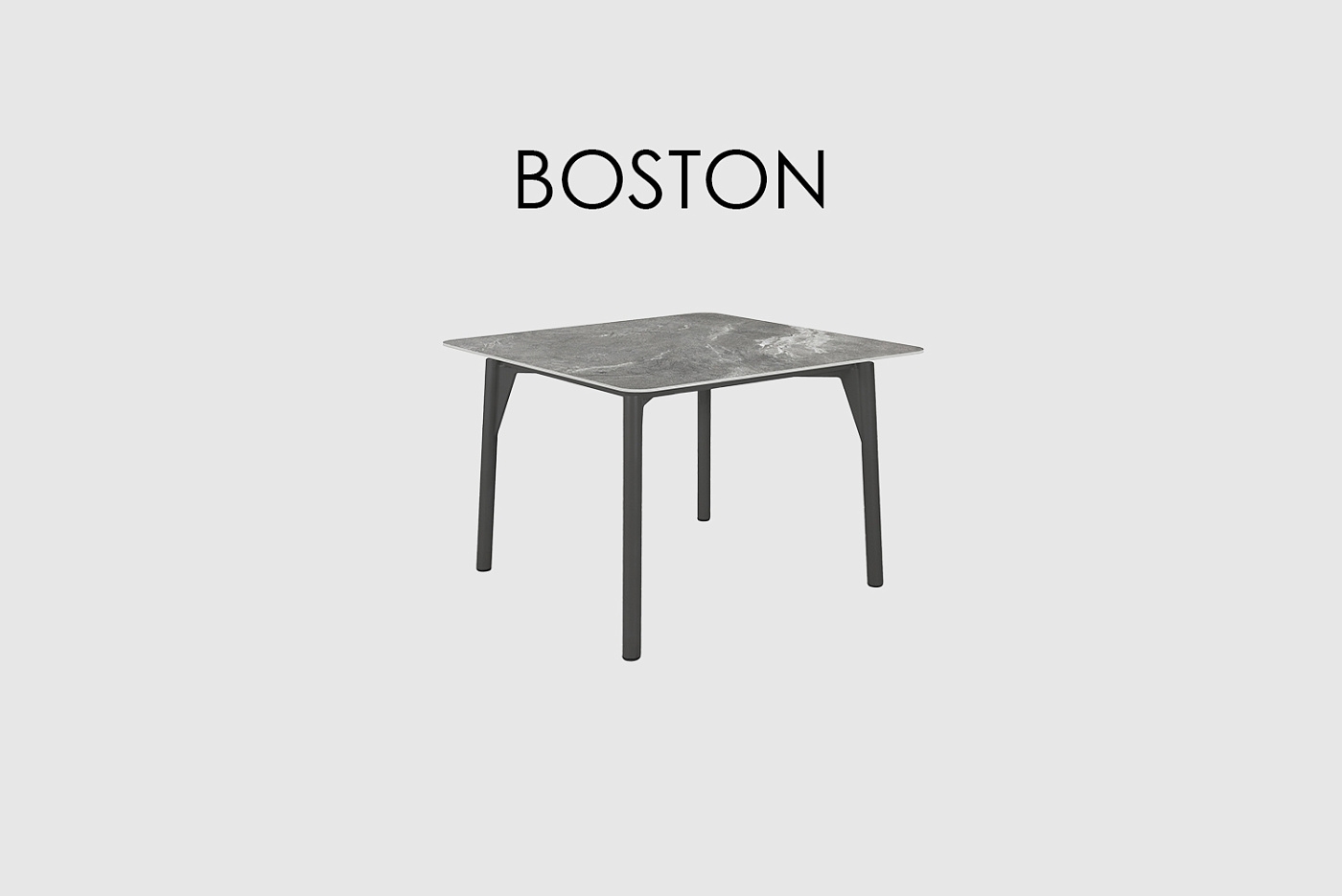 Обеденный стол Boston CARBON MATTE 100х100
