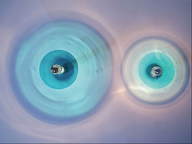 Бра Fest золотой цоколь 5 см - синее стекло