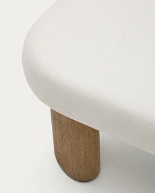 Журнальный столик Labra из цемента и акации 80 x 80 см