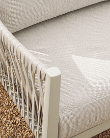 Комплект садовой мебели Aleria из бежевого алюминия и веревки