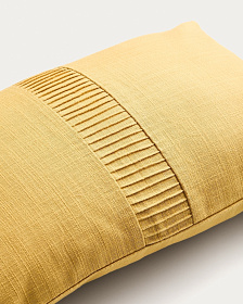 Чехол для подушки Luadia из желтого хлопка с плиссировкой, 30 x 50 см