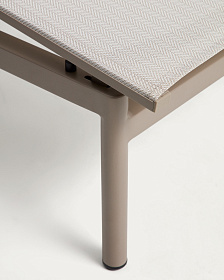 Шезлонг Lesina из алюминия и ткани цвета экрю