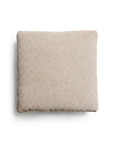 Подушка Blok из синели бежевого цвета, 60 x 60 см
