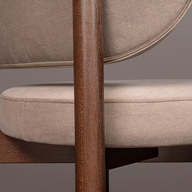 Стул Clemente ткань Marino col. 06, итальянский орех