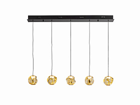 Люстра Zaria 5L черный/бронзовый/золотой DIM