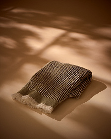 Хлопковый плед Lideba в зеленую полоску, 100 x 170 см