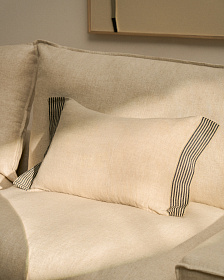 Чехол для подушки Disea из льна бежевый с полосками, 40 x 60 см