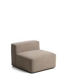 Коричневое кресло из синели Blok, 90 см