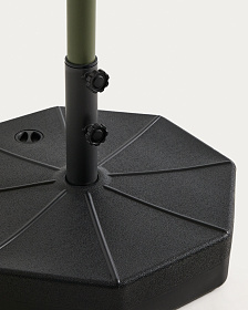 Бежевый зонт Milna с зеленой стальной конструкцией, диаметр 300 см