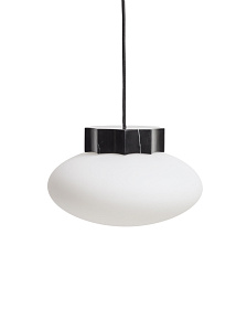 Подвесной светильник Idela из тонированного стекла и черного мрамора, диаметр 26 см