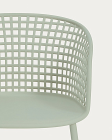 Уличный стул Tenaro из зеленого пластикаи стали