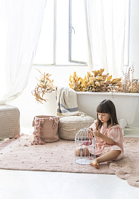 Корзина WOODY Винтажный нюдовый 30*30