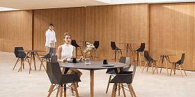 Высокий стул Faz на деревянных ножках