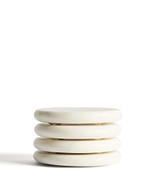 Erefi Набор из 4 белых мраморных подставок под стаканы