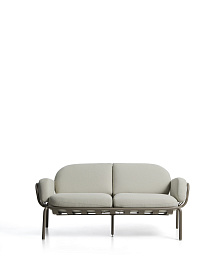 Уличный 2-х местный диван Joncols из алюминия цвета таупе, 164 см