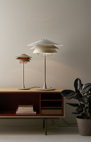 Настольная лампа Overlay T50 серое стекло - бежевый / бежевый / бежевый