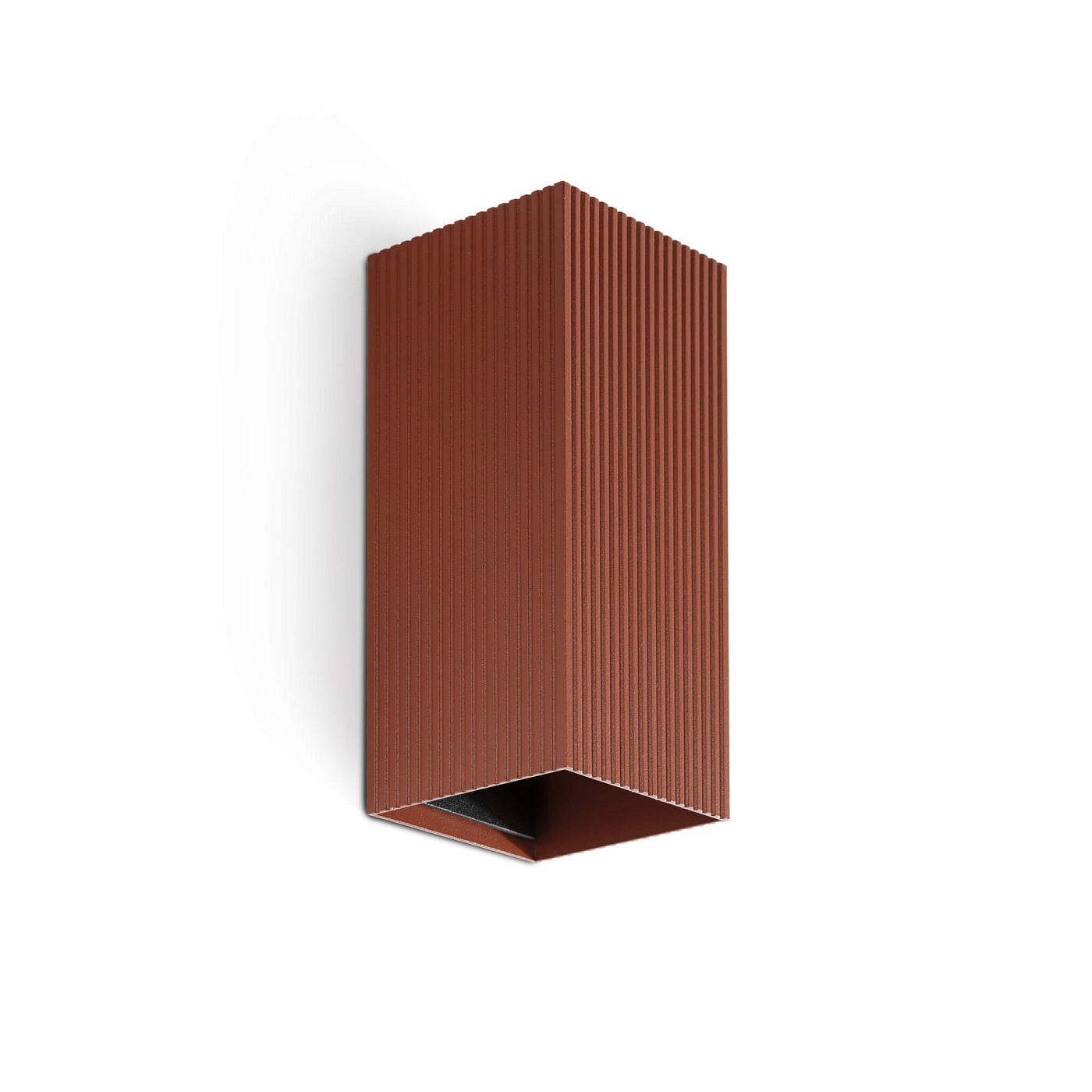 Настенный светильник LUNE квадратный терракотовый с рифлением 2xGU10