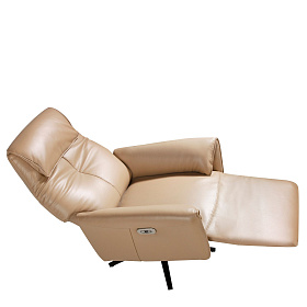 Вращающееся кресло Double Relax/ 5086 с кожаной обивкой