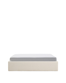 Основание кровати Nelzi из шенилла цвета экрю для матраса 160 x 200 см
