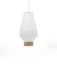 Hila Абажур для подвесного светильника из белой бумаги и натурального шпона Ø 30 см