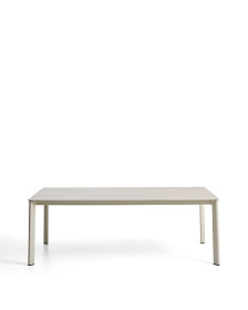Уличный стол Anafi с бежевой столешницей из спеченного камня, 220 x 100 см